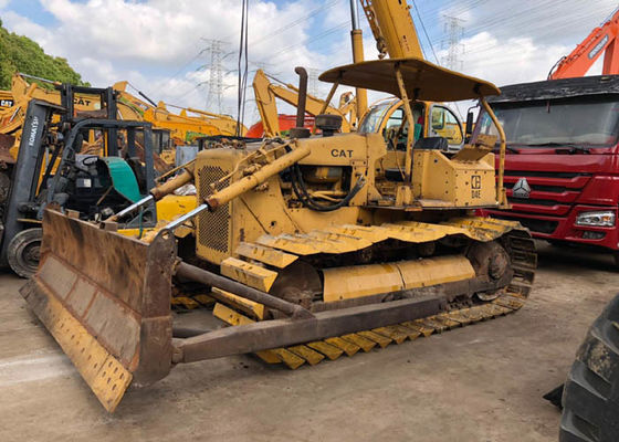 12737kg Weight Second Hand Bulldozer , Crawler Old  Bulldozer Cat D4E