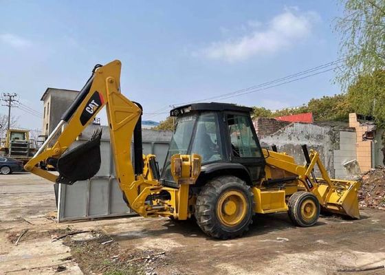 Yellow Used Cat 420f Backhoe Loader / Skid Steer Loader In Cheap Price For Sale