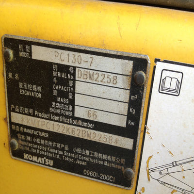 2015 Year Used Crawler Excavator , Second Hand Komatsu Excavator PC130-7