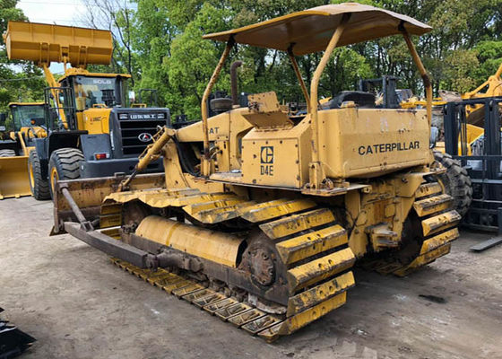 12737kg Weight Second Hand Bulldozer , Crawler Old  Bulldozer Cat D4E