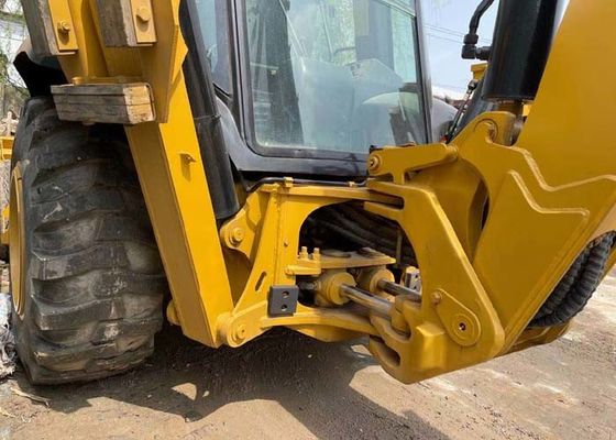 Yellow Used Cat 420f Backhoe Loader / Skid Steer Loader In Cheap Price For Sale
