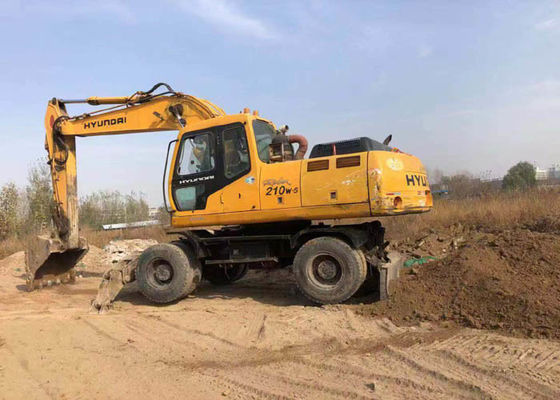 Torne mais pesada a máquina usada 21800kg da construção de Hyundai 210 da máquina escavadora da roda